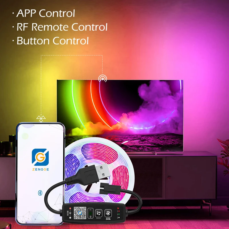 WS2811 WS2812B Bluetooth LED Pixels Strip Controller for Dream Color Tape Lights BT APP Music Control 28Keys Remote Controller thumbnail 5