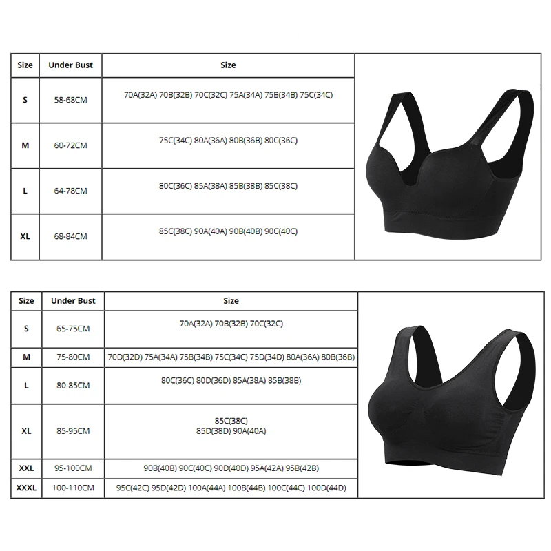 Women Wireless Sports Bra Fitness Running Vest Gym Workout Underwear Padded Tops Bralette Breathable Brassiere Push Up Bras thumbnail 2