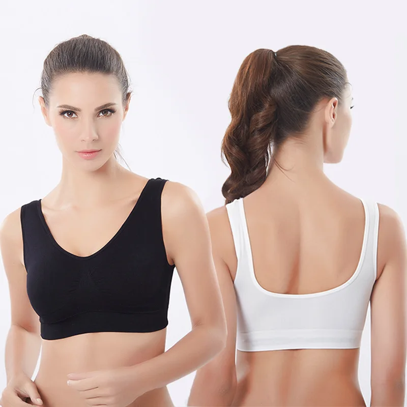 Women Wireless Sports Bra Fitness Running Vest Gym Workout Underwear Padded Tops Bralette Breathable Brassiere Push Up Bras thumbnail 6