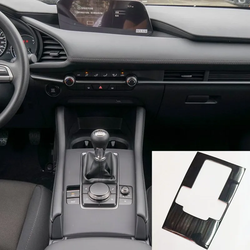 Auto interior gear panel trim metal sticker for Mazda 3 MT manual 2019-2024 sedan and hatchback, car accessories thumbnail 3