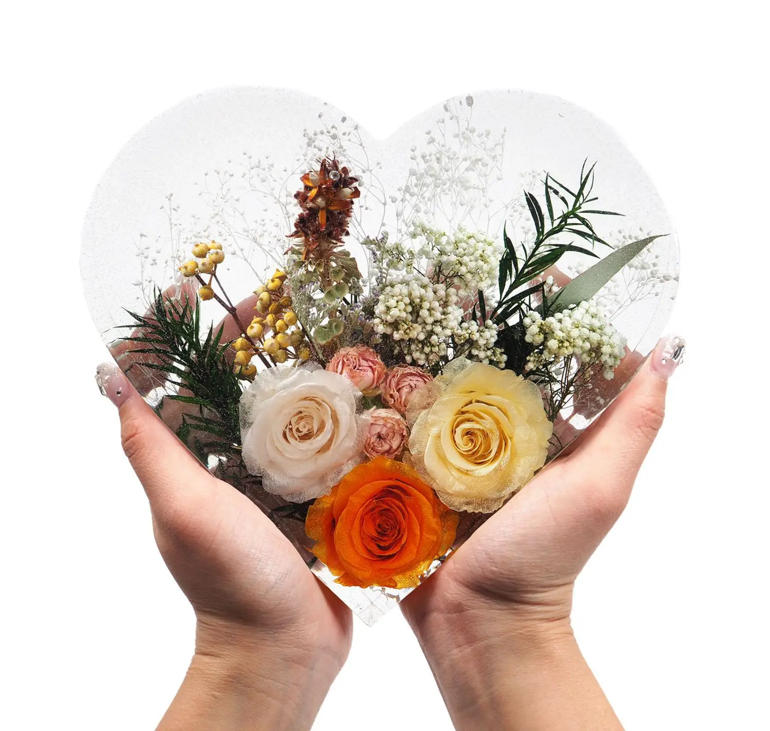 DIY Crystal Silicone Resin Mold Geometry Large Cube Heart Shaped Round Rectangular Mirror Silicone Mold For Resin Casting Making thumbnail 3