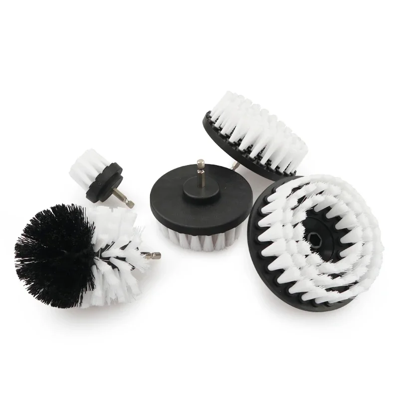 2/3.5/4/5'' Brush Attachment Power Scrubber Drill Brush Nylon Stain Polisher Bathroom Kit with Extender Universal Cleaning Tools thumbnail 2