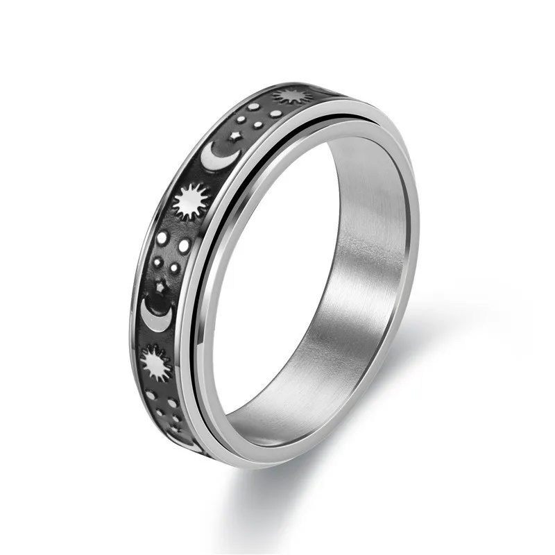 Anxiety Ring Figet Spinner Rings For Women & Men Stainless Steel Rotate Freely Spinning Anti Stress Accessories Jewelry Gifts thumbnail 6