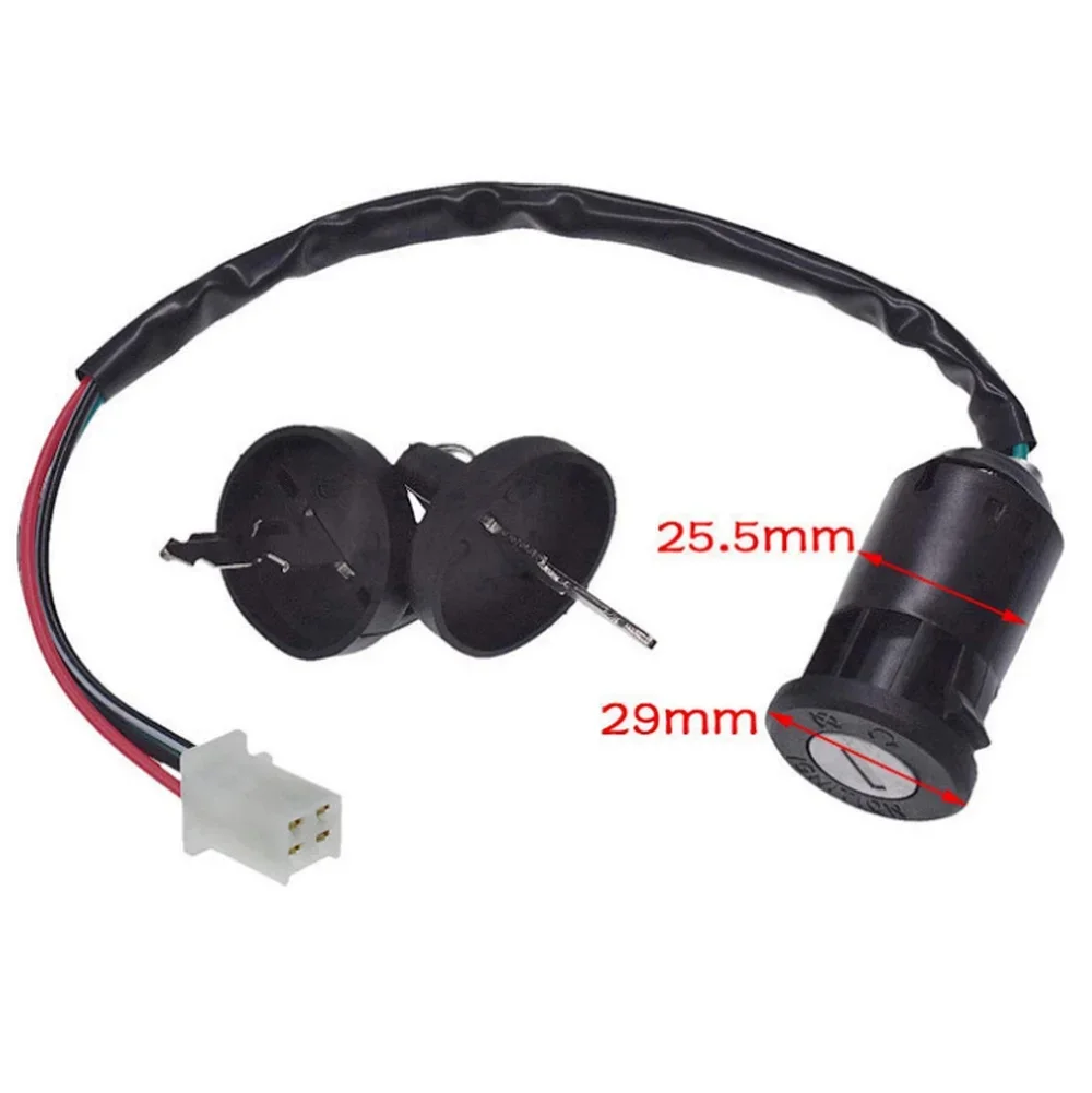 Universal Ignition Switch Three Power Cable Key Lock for Auto Motocross Electric Bicycle Scooter Battery thumbnail 3