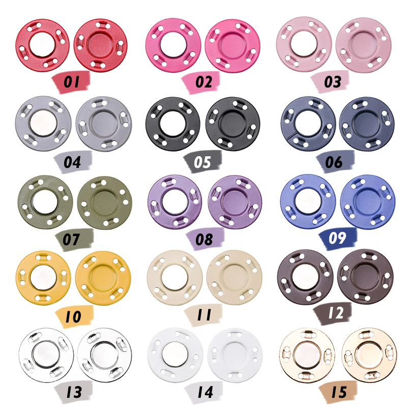 5 Pairs Sewing Metal Buttons Magnet Stone Colorful Automatic Magnetic Snap Buttons Invisible Suitcase Bag Coat Buckle DIY Craft thumbnail 6