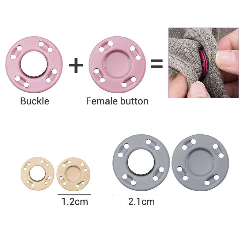 5 Pairs Sewing Metal Buttons Magnet Stone Colorful Automatic Magnetic Snap Buttons Invisible Suitcase Bag Coat Buckle DIY Craft thumbnail 3
