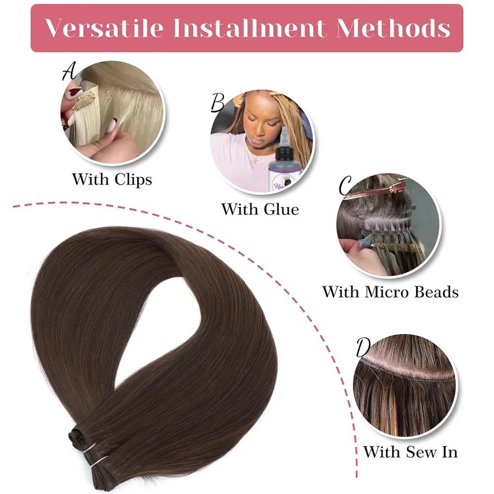 24-32 Inch Coffee Brown Synthetic Hair Bundles High Temperature Hair Weft T1B-Bug Ombre Blonde Orange 150g 200g Soft Hair Weave thumbnail 5