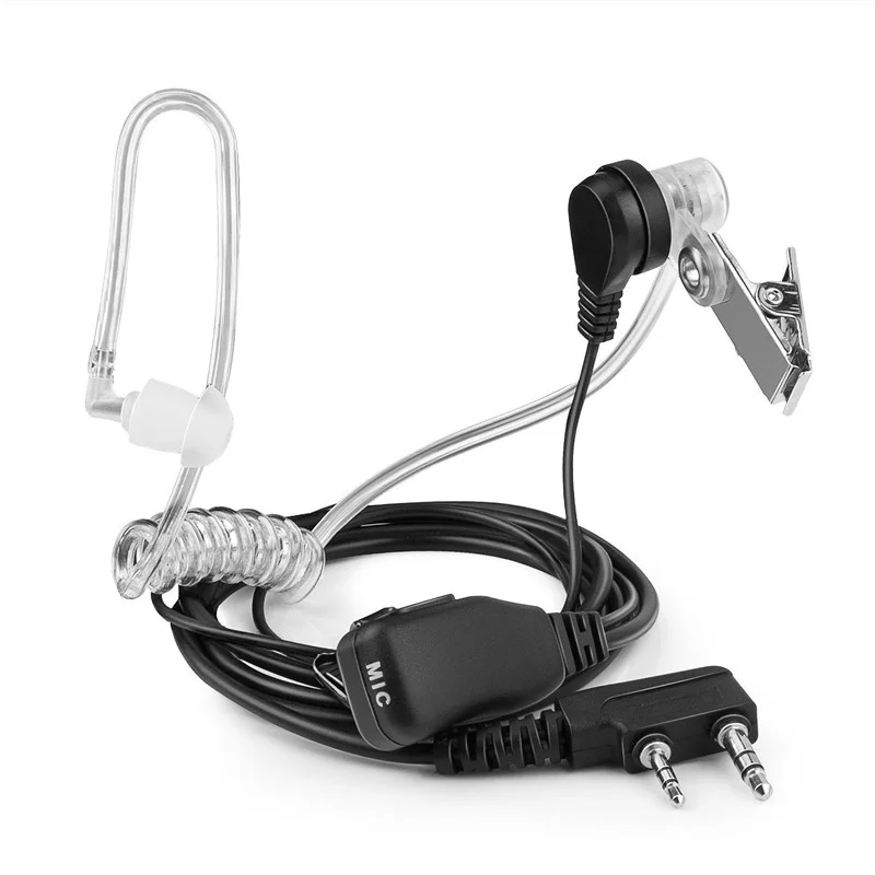 5pcs Air Acoustic Tube Earpiece 2 Pin Headset Mic PTT for Kenwood Walkie Talkie HYT BaoFeng GT-3 UV-5R UV-6R KG-UVD1P PX-777 thumbnail 6