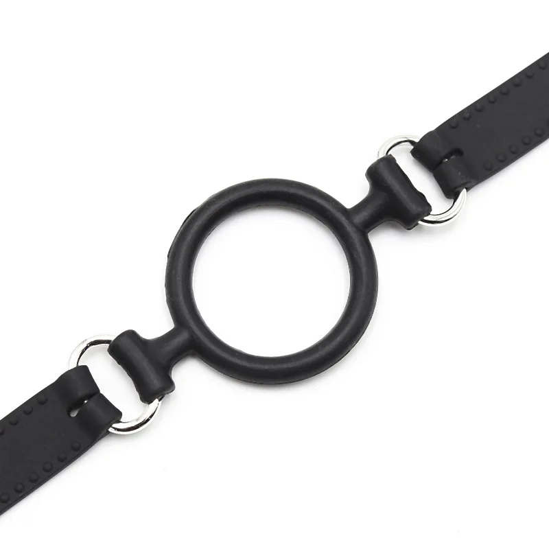 Full Silicone O Ring Gag Strap,Open Mouth Bite Gag,Fetish Oral Fixation BDSM Toys,Sex Slave Bondage Muzzle SM Couple Flirt Tools thumbnail 5