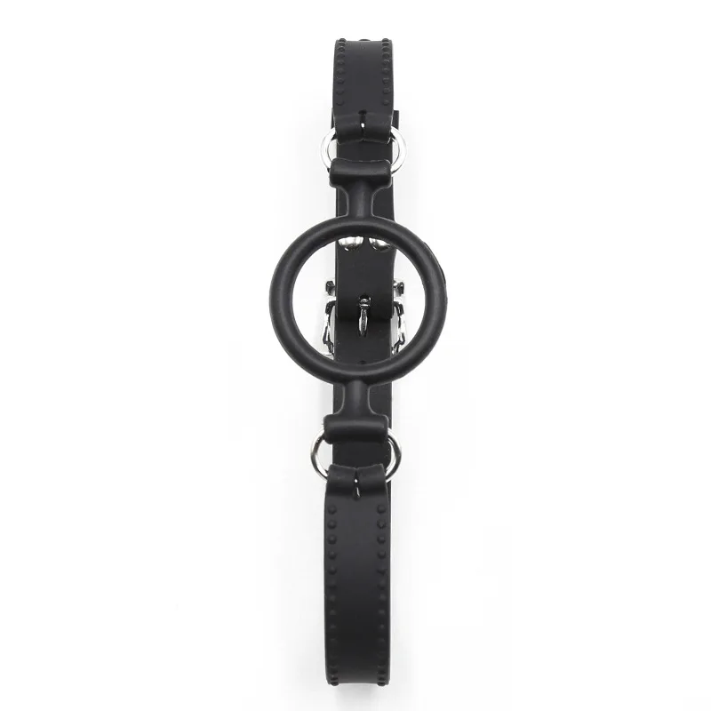 Full Silicone O Ring Gag Strap,Open Mouth Bite Gag,Fetish Oral Fixation BDSM Toys,Sex Slave Bondage Muzzle SM Couple Flirt Tools thumbnail 4