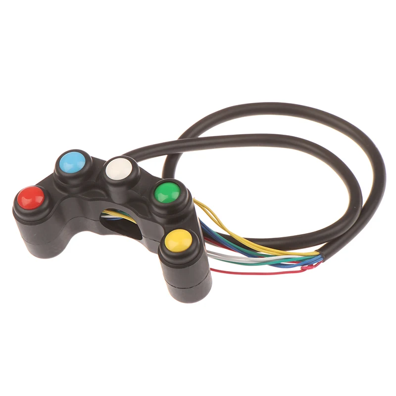 Universal 5 Button Array Motorcycle Switches Race Bikes 22mm Handlebar Switches thumbnail 3