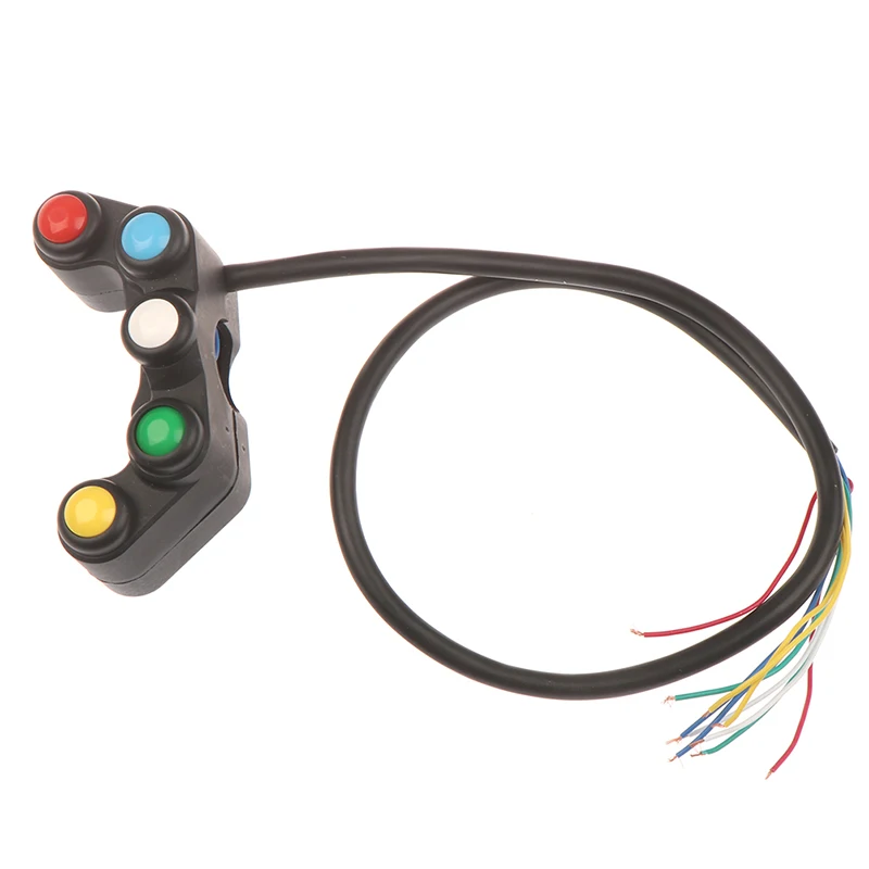 Universal 5 Button Array Motorcycle Switches Race Bikes 22mm Handlebar Switches thumbnail 6