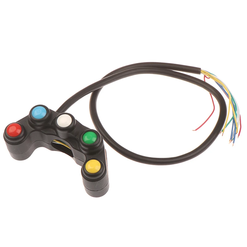Universal 5 Button Array Motorcycle Switches Race Bikes 22mm Handlebar Switches thumbnail 5