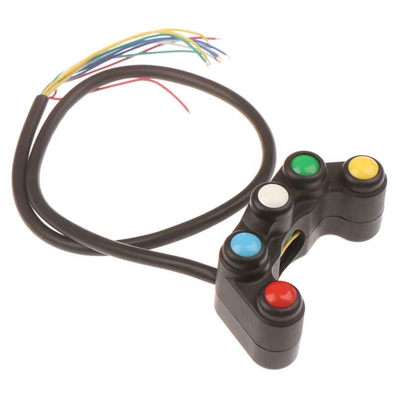 Universal 5 Button Array Motorcycle Switches Race Bikes 22mm Handlebar Switches thumbnail 4