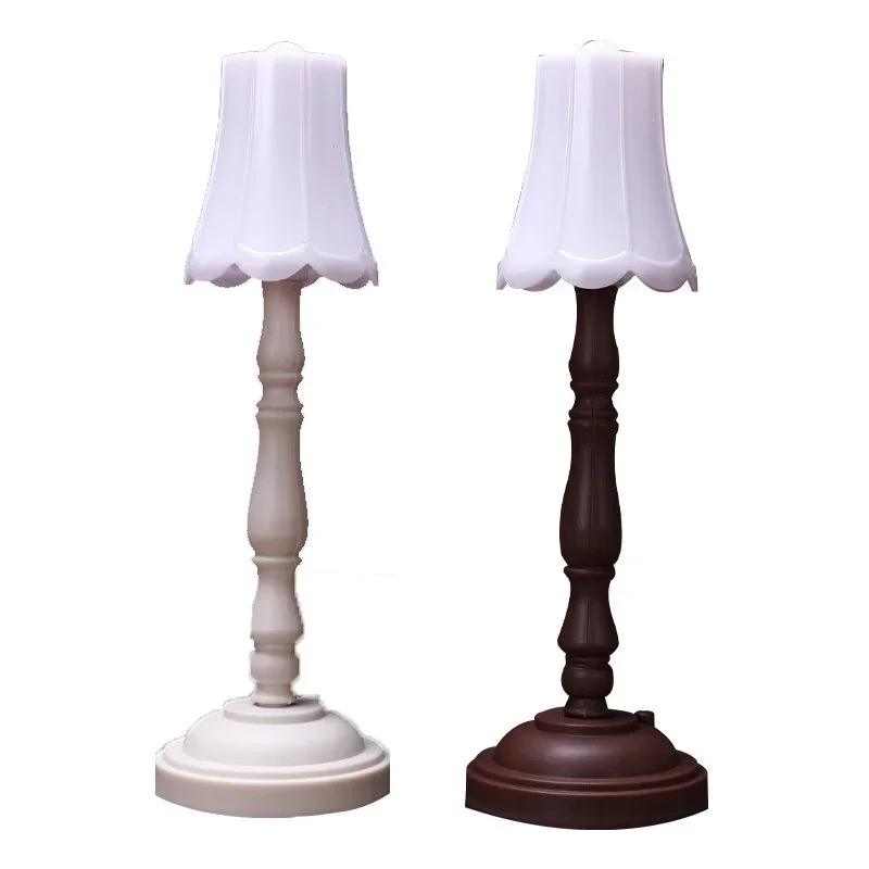 1/6 Scale White LED Desk Lamp Model Furniture for Hot Toys BJD Dollhouse Accessory Kids Pretend Play Toys thumbnail 2