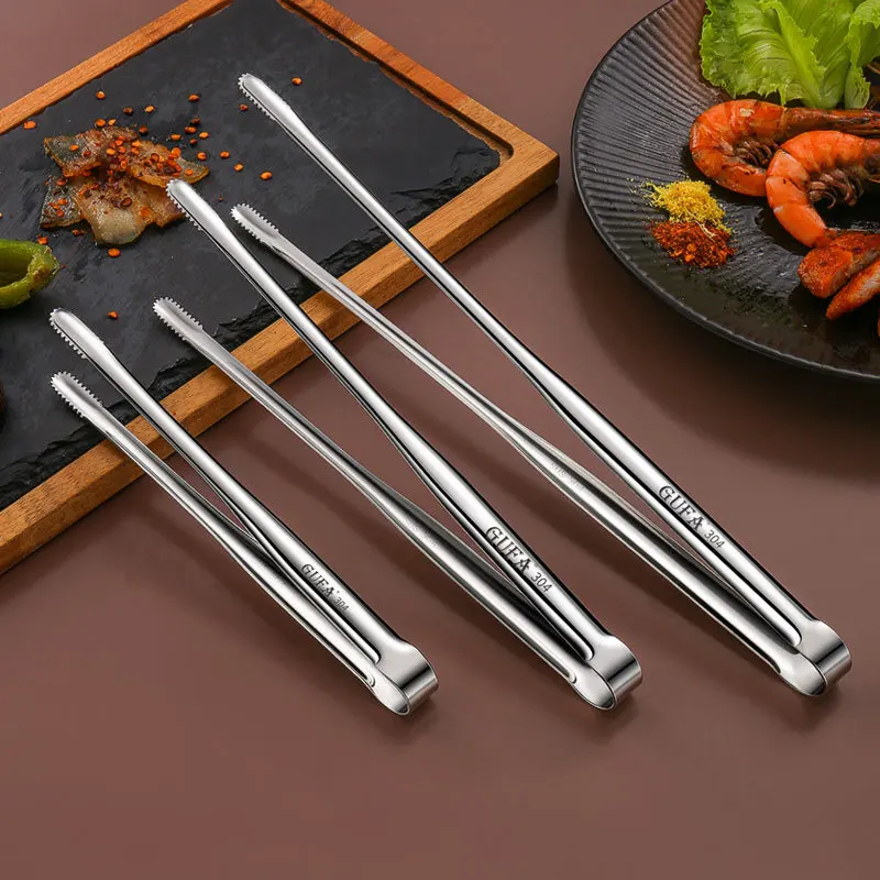 Grill Tongs Meat Culinary Nippers Camping Dishes Stainless Bruseptsy For Food Kitchen Clip Utensils Skewer Barbecue Accesories thumbnail 2