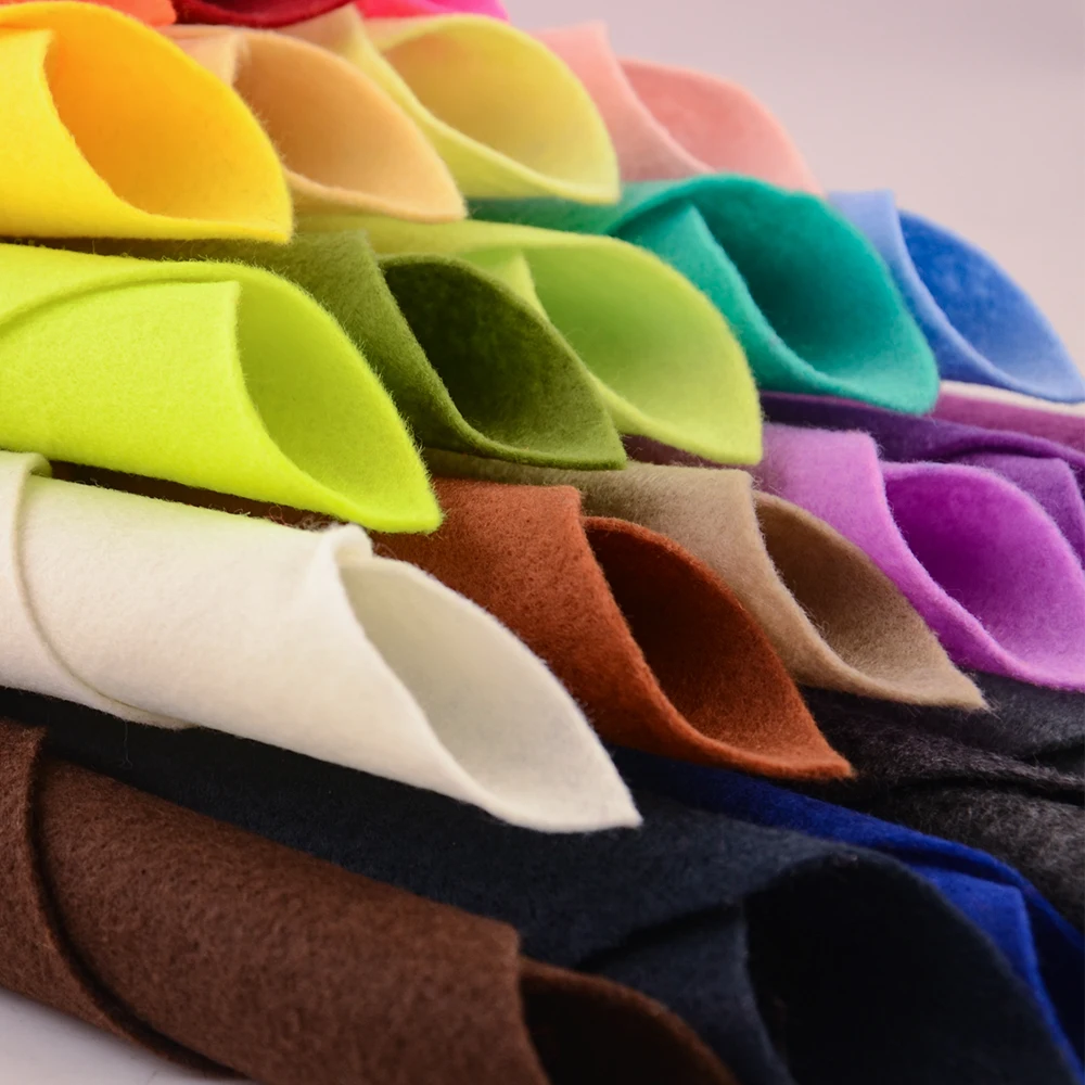 Super Soft Felt Fabric 1.4mm Thick 30*30cm/20cm*90cm Non-woven Sheet for DIY Sewing Crafts, Doll Accessories Material Patchwork thumbnail 2