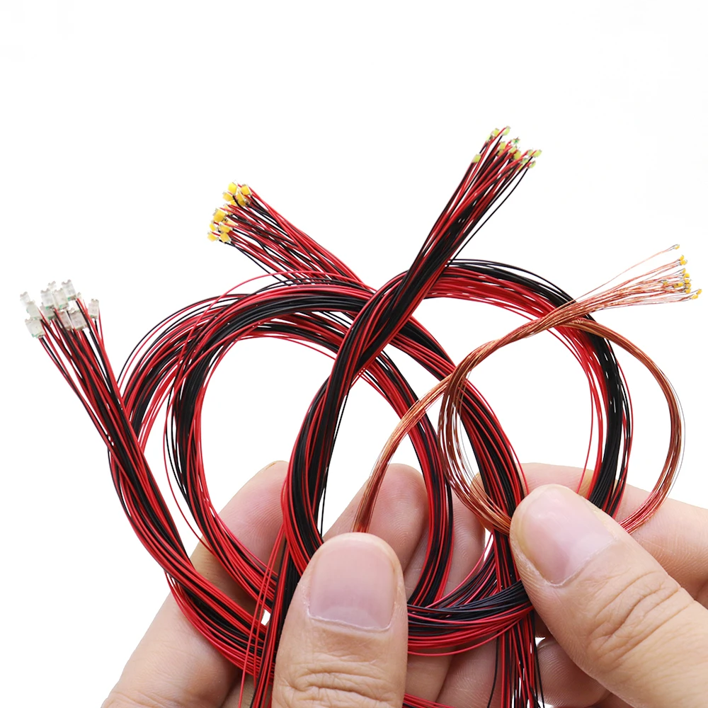 DIY Micro SMD Led Lamp Wired Led 0402 0603 0805 1206 Pre-soldered Micro Litz Wired Chip 20cm 3V Railway Model Scenes 5pcs/lot thumbnail 3