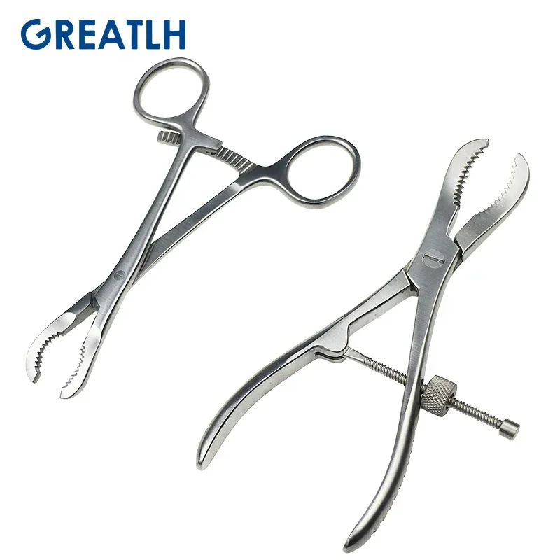 1pcs Stainless Steel Autoclavable Phalanges Toothed Reduction Forceps 14cm/16cm Veterinary Orthopedics Surgical Instruments pet thumbnail 6