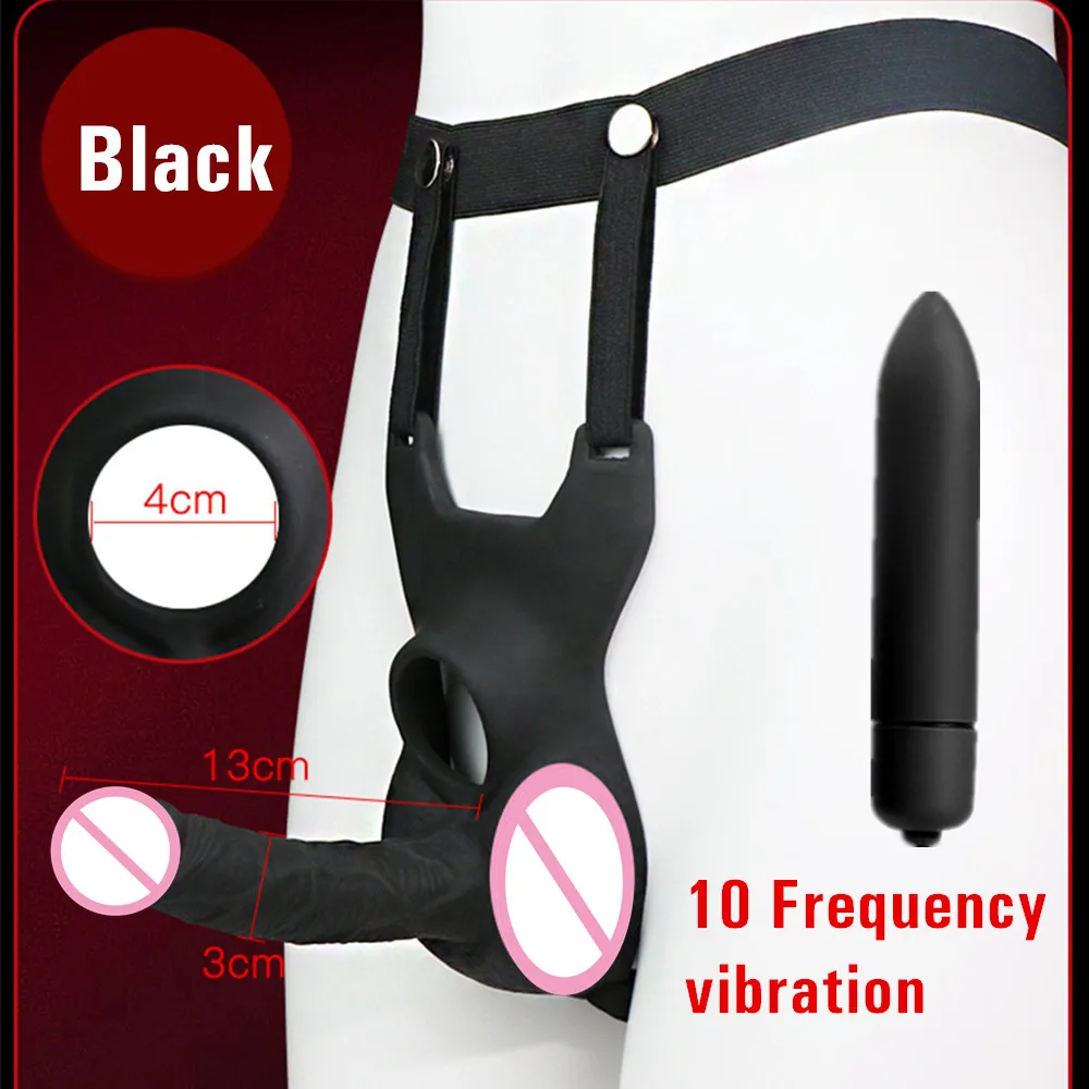 Adult Erotic Sex Toys for Two Couples Men Women Wearable Hollow Dildo Pants Realistic Penis Sleeve Cock Strapon Harness Belt 18+ thumbnail 5