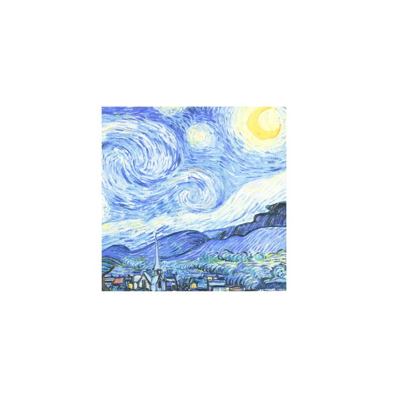 Painting Memo Pad Monet Van Gogh No-sticky Note Decal Scrapbooking DIY Notepad Diary Stationery School Supplies thumbnail 5