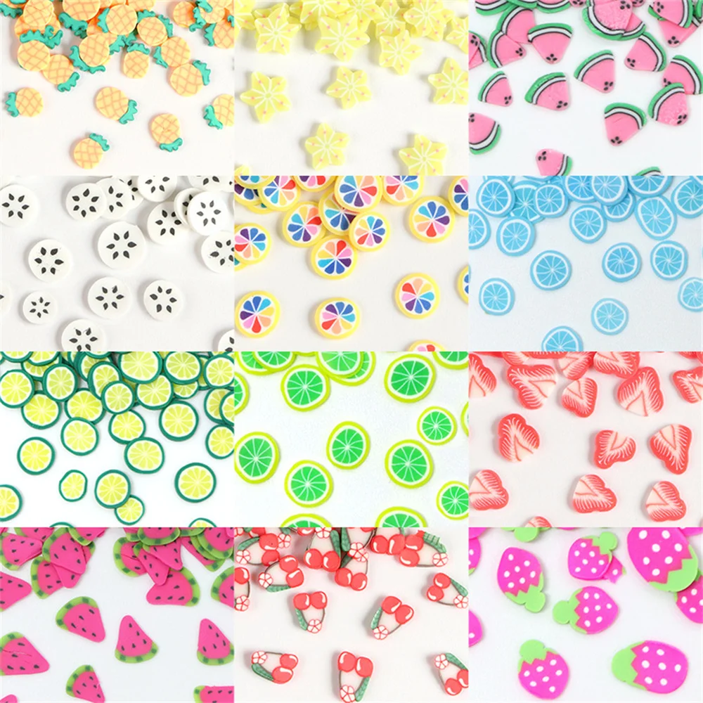 1000Pcs Polymer Clay Resin Fruit Slice for Epoxy Silicone Mold DIY Craft Jewelry Cellphone Decoration Accessory Making Supplies thumbnail 3