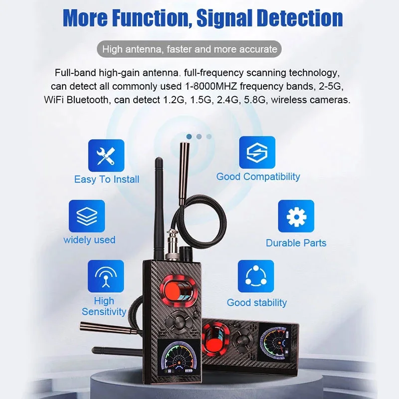 Newest K99 Anti Spy Hidden Camera Detector RF Signal Wireless Camera Lens Bug GPS Tracker Magnetic GSM Device Scan Finder VS K88 thumbnail 3