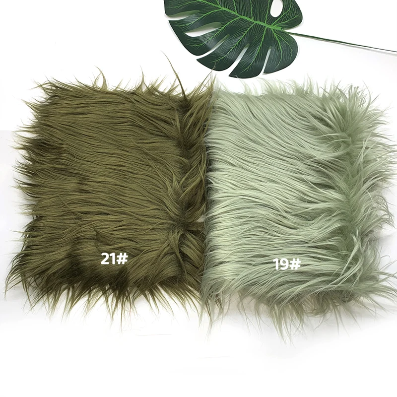 25x45cm 8cm Pile  Faux Fur Fabric For Patchwork Sewing Material Doll Toy Beard Hair Diy Handmade Home Decoration Cosplay Fabric thumbnail 4