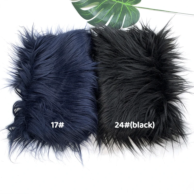 25x45cm 8cm Pile  Faux Fur Fabric For Patchwork Sewing Material Doll Toy Beard Hair Diy Handmade Home Decoration Cosplay Fabric thumbnail 2