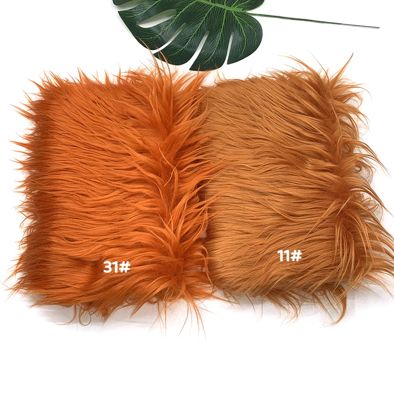 25x45cm 8cm Pile  Faux Fur Fabric For Patchwork Sewing Material Doll Toy Beard Hair Diy Handmade Home Decoration Cosplay Fabric thumbnail 5