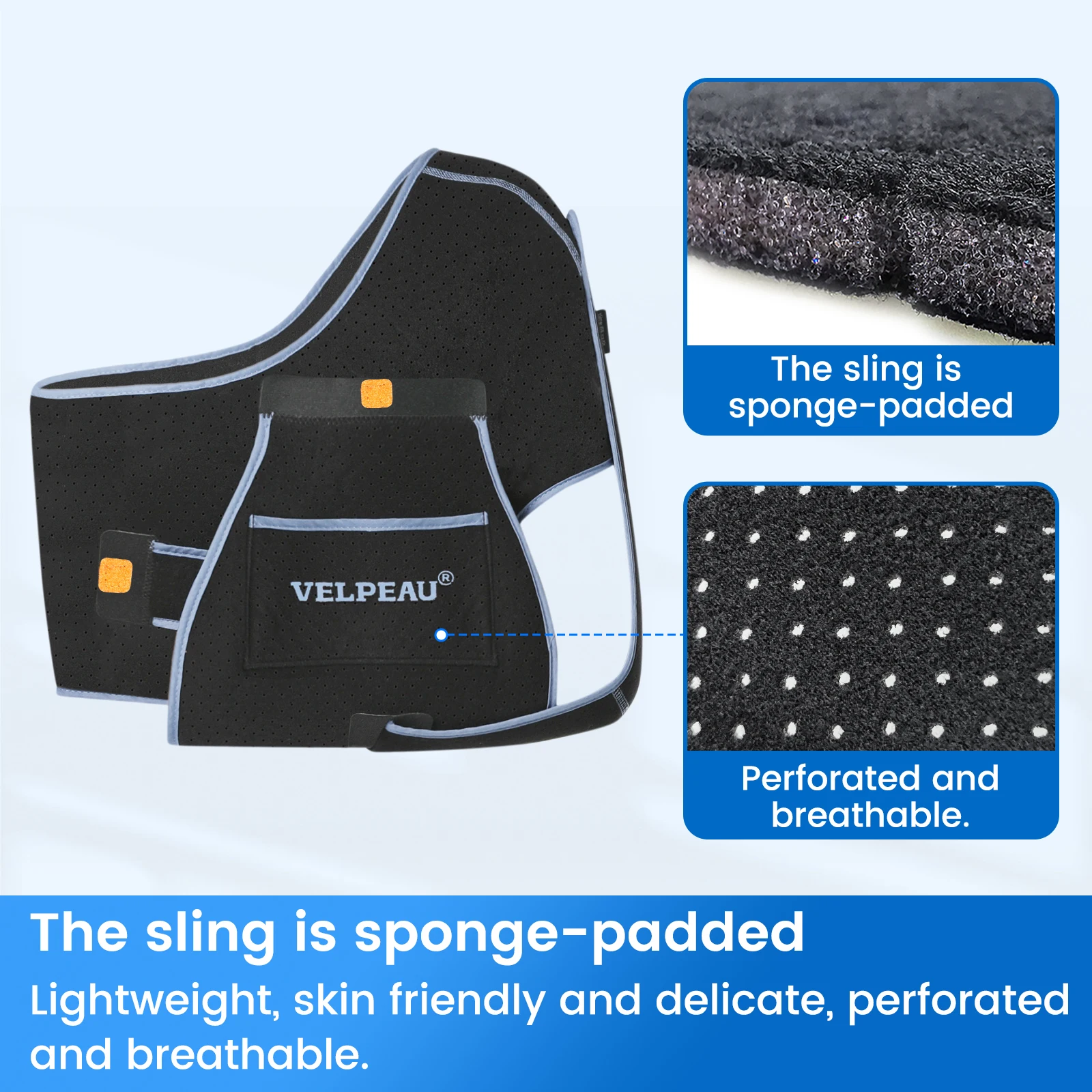 VELPEAU Arm Sling for Elbow Injury, Forearm Fracture and Shoulder Dislocation, Breathable Shoulder Immobilizer Fits Both Arms thumbnail 2