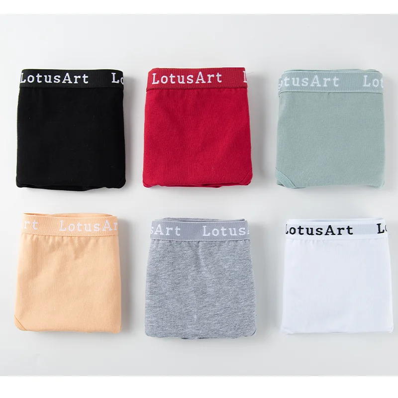3PCS/Set Women Cotton Solid Seamless Underwear Sexy Plus Size Panties Letter Lingerie Mid Waist Comfortable Briefs NKT2123 thumbnail 3