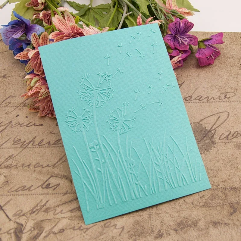 Dandelion Plastic Embossing Folder Template DIY Scrapbook Photo Album Card Making Decoration Crafts Stamp Stamps thumbnail 3