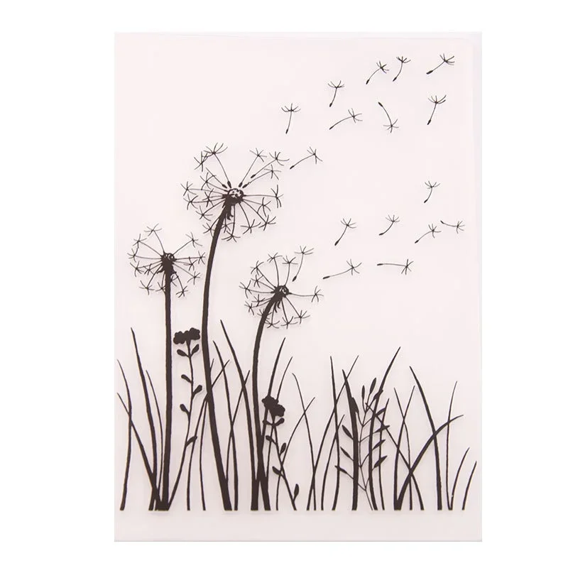 Dandelion Plastic Embossing Folder Template DIY Scrapbook Photo Album Card Making Decoration Crafts Stamp Stamps thumbnail 5