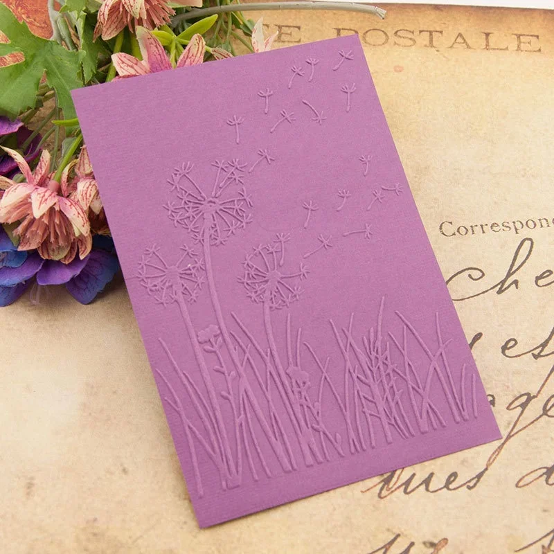Dandelion Plastic Embossing Folder Template DIY Scrapbook Photo Album Card Making Decoration Crafts Stamp Stamps thumbnail 4
