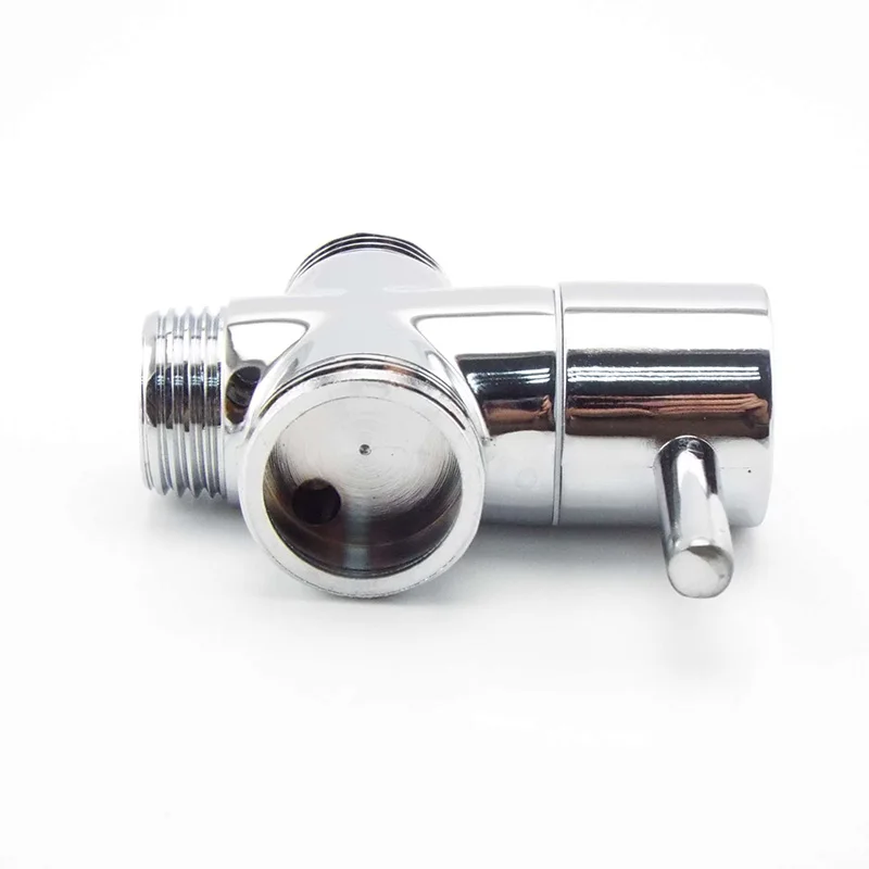 Male G1/2" G 3/4" female Water Diverter 3way Faucet T Adapter Chrome Plated Bathroom toilet Shower filling valves Accessories thumbnail 6
