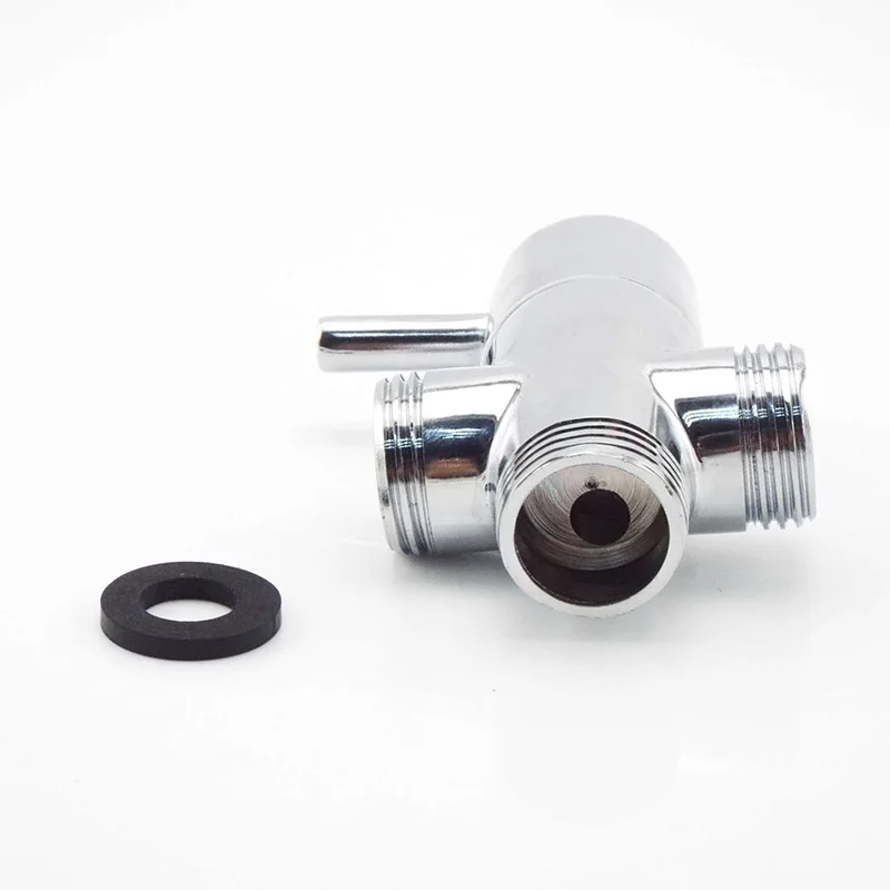Male G1/2" G 3/4" female Water Diverter 3way Faucet T Adapter Chrome Plated Bathroom toilet Shower filling valves Accessories thumbnail 4