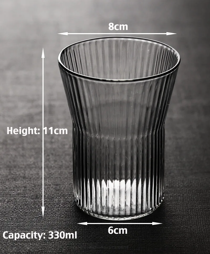 6PCS Extra Light Ripple Whisky Glasses, Water Glass, Juice Glass, Water Cup Set of 6 thumbnail 6