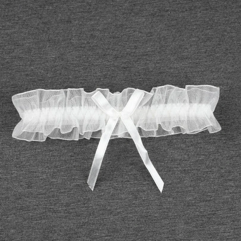 Women Bow Leg Ring Sexy Lingerie Lace Garter Belt Bowknot Leg Loop Wedding Garters Bridal Cosplay Fashion Stocking Thigh Ring thumbnail 4