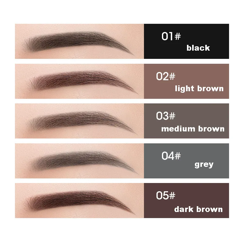 5 Colors Eyebrow Cosmetics Pencil Waterproof Double-headed Eyebrow Tattoo Natural Long Lasting Makeup Paint Eyebrow Pencil thumbnail 3