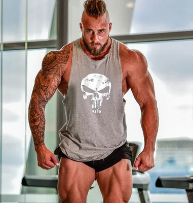Gym T-shirts Suspenders Man Stringer Fitness Shirt Bodybuilding Shirt Men Top for Fitness Vests Men's Vest Sleeveless Sweatshirt thumbnail 2
