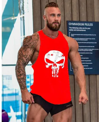 Gym T-shirts Suspenders Man Stringer Fitness Shirt Bodybuilding Shirt Men Top for Fitness Vests Men's Vest Sleeveless Sweatshirt thumbnail 3