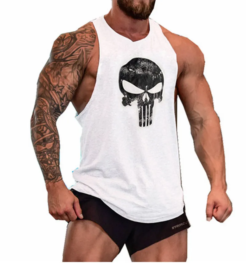 Gym T-shirts Suspenders Man Stringer Fitness Shirt Bodybuilding Shirt Men Top for Fitness Vests Men's Vest Sleeveless Sweatshirt thumbnail 4
