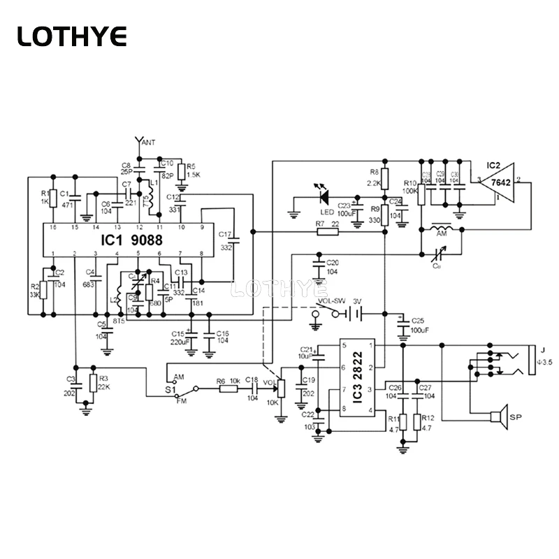 CF210SP FM AM Radio Assembly Kit DIY Teaching Experiment Electronic Assemble Set Kit Production Welding Training Laboratory thumbnail 5