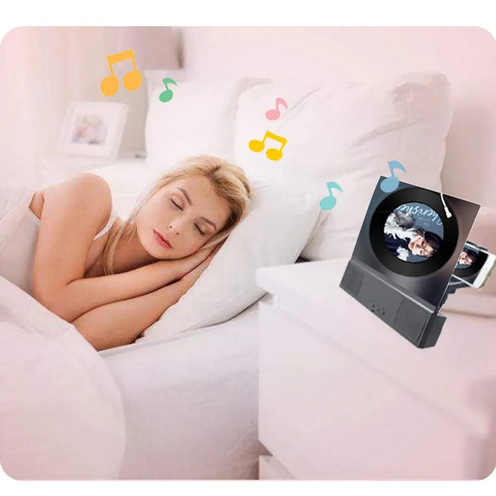 10Inch 3D Screen Magnifier with Bluetooth Speaker Movies Amplifier for IOS Android Phones Tools Accessories 215x186x28mm thumbnail 3