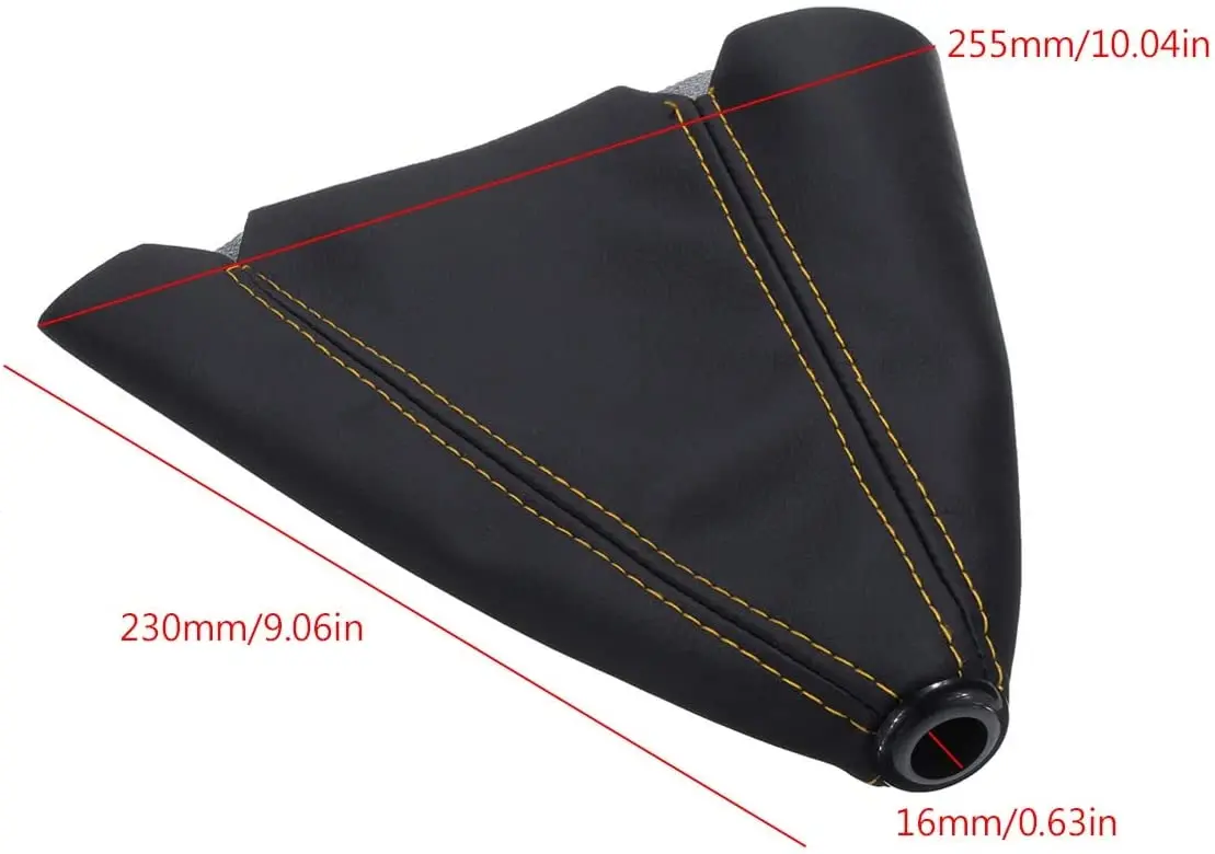 New 16mm Universal Car Gear Shift Collars PU Leather Carbon Fiber Auto Car Manual Stick Shifter Knob Gear Shift Boot Cover thumbnail 2