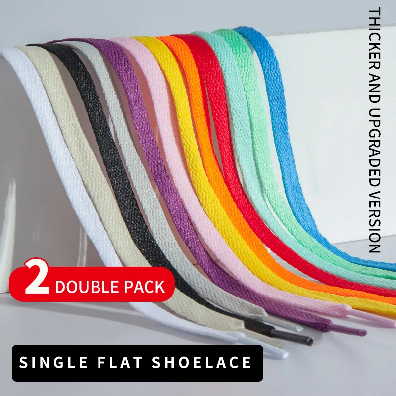 60cm~180cm Thicken Laces for Sneakers No Elasticity Flat Shoelaces Colored Shoe Laces for Shoes Classic Soft Shoestrings thumbnail 2