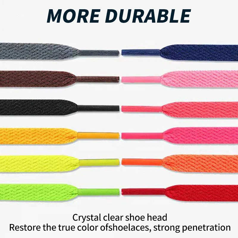 60cm~180cm Thicken Laces for Sneakers No Elasticity Flat Shoelaces Colored Shoe Laces for Shoes Classic Soft Shoestrings thumbnail 3