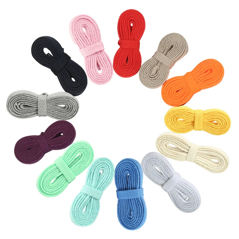 60cm~180cm Thicken Laces for Sneakers No Elasticity Flat Shoelaces Colored Shoe Laces for Shoes Classic Soft Shoestrings thumbnail 6