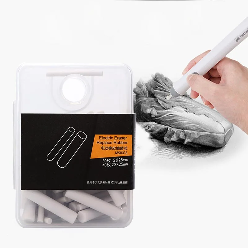 Electric Eraser Pencil Drawing Mechanical Kneaded Erasers for Kids School Office Supplies Rubber Pencil Eraser Refill 2.3 5mm thumbnail 3